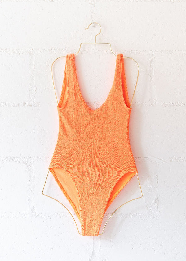 Monte Carlo One Piece Swimsuit in Tangerine, from Love & Bikinis