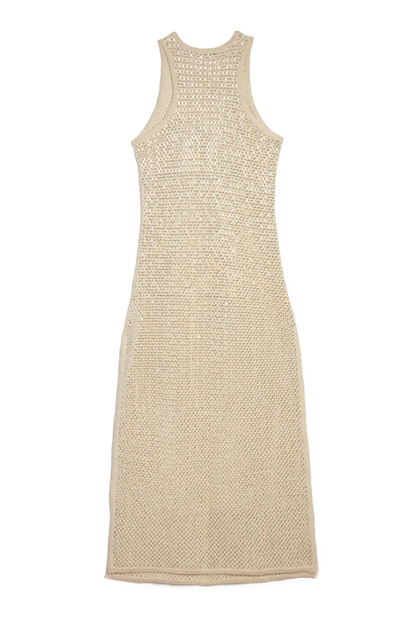 Knit Dress with Sequins in Bisque, from Jocelyn