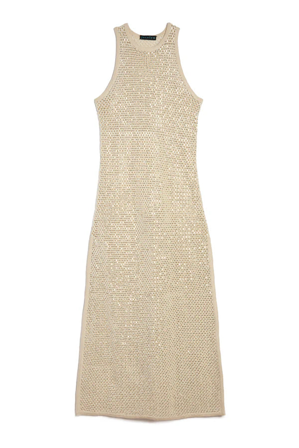 Knit Dress with Sequins in Bisque, from Jocelyn
