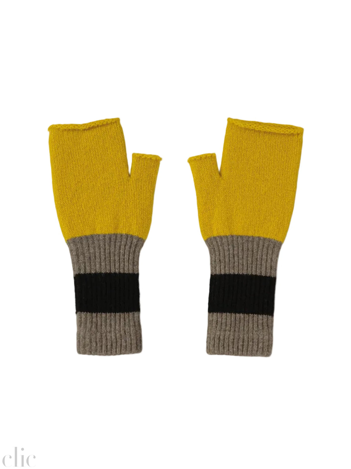 Fingerless Mittens in Tumeric, from Jo Gordon