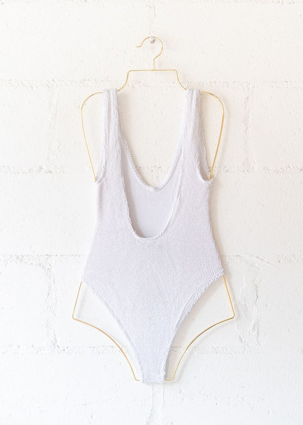 Marbella Scoop Neck One Piece in White, from Love & Bikinis