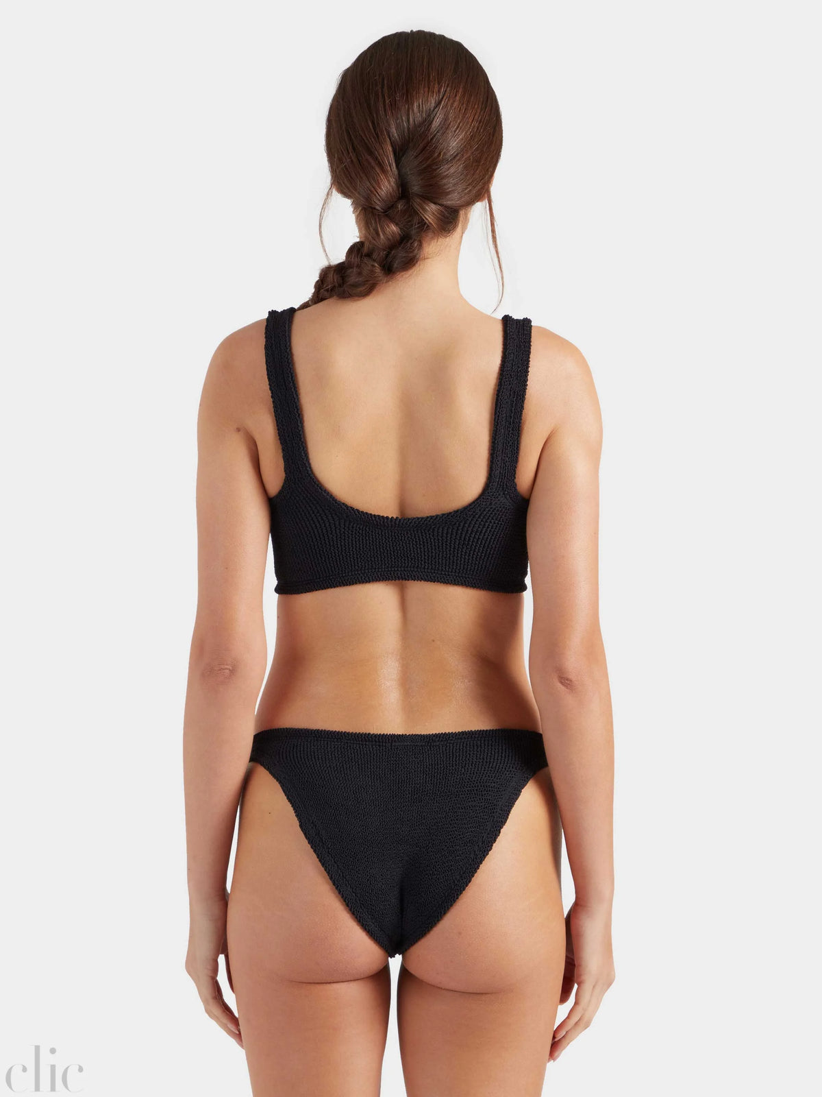 Julia Bikini With Gold Hoop in Black, from Hunza G