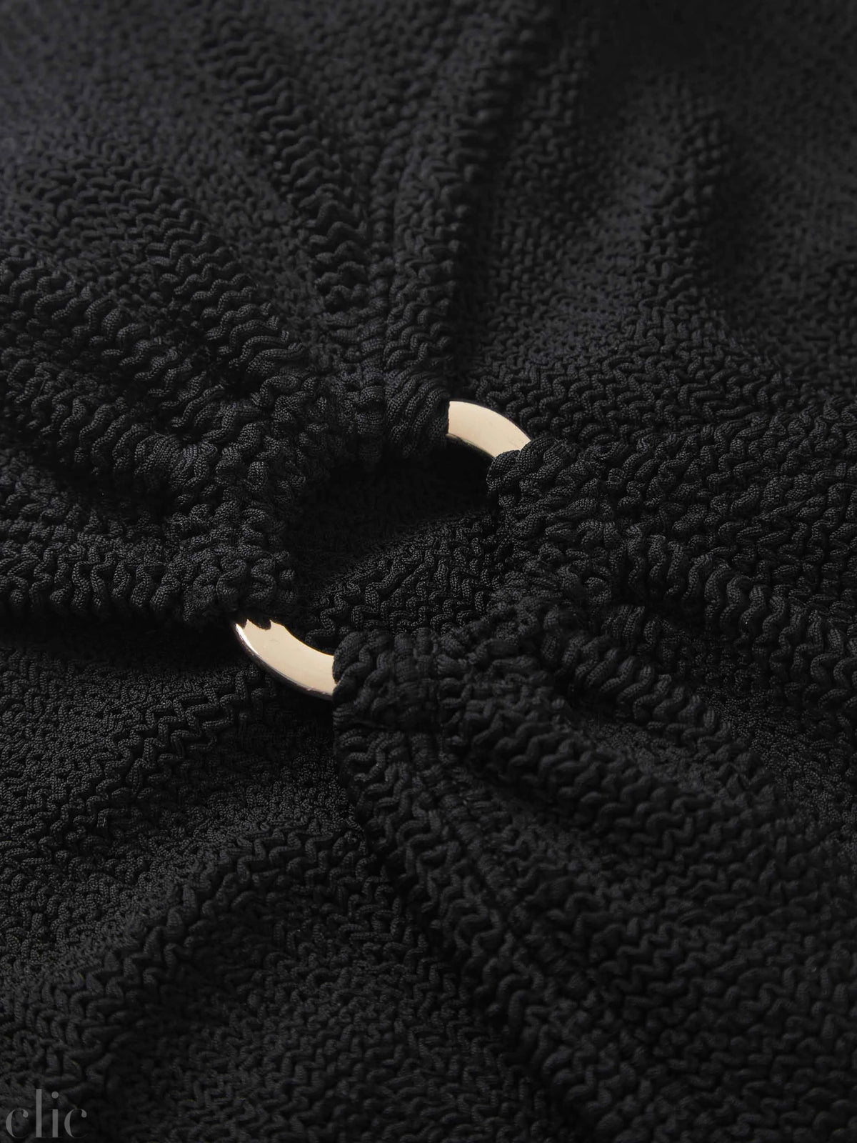 Julia Bikini With Gold Hoop in Black, from Hunza G