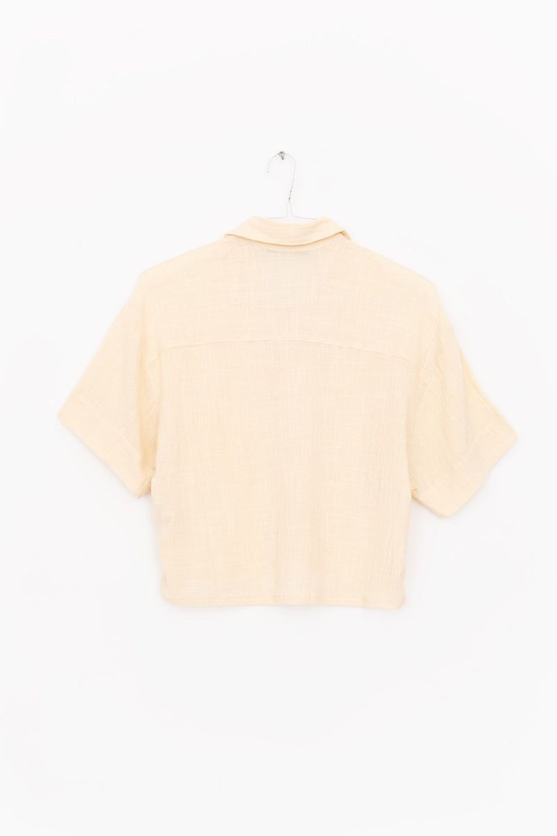 Bonifacio Short Shirt in Cream, from Maison Saint Julien