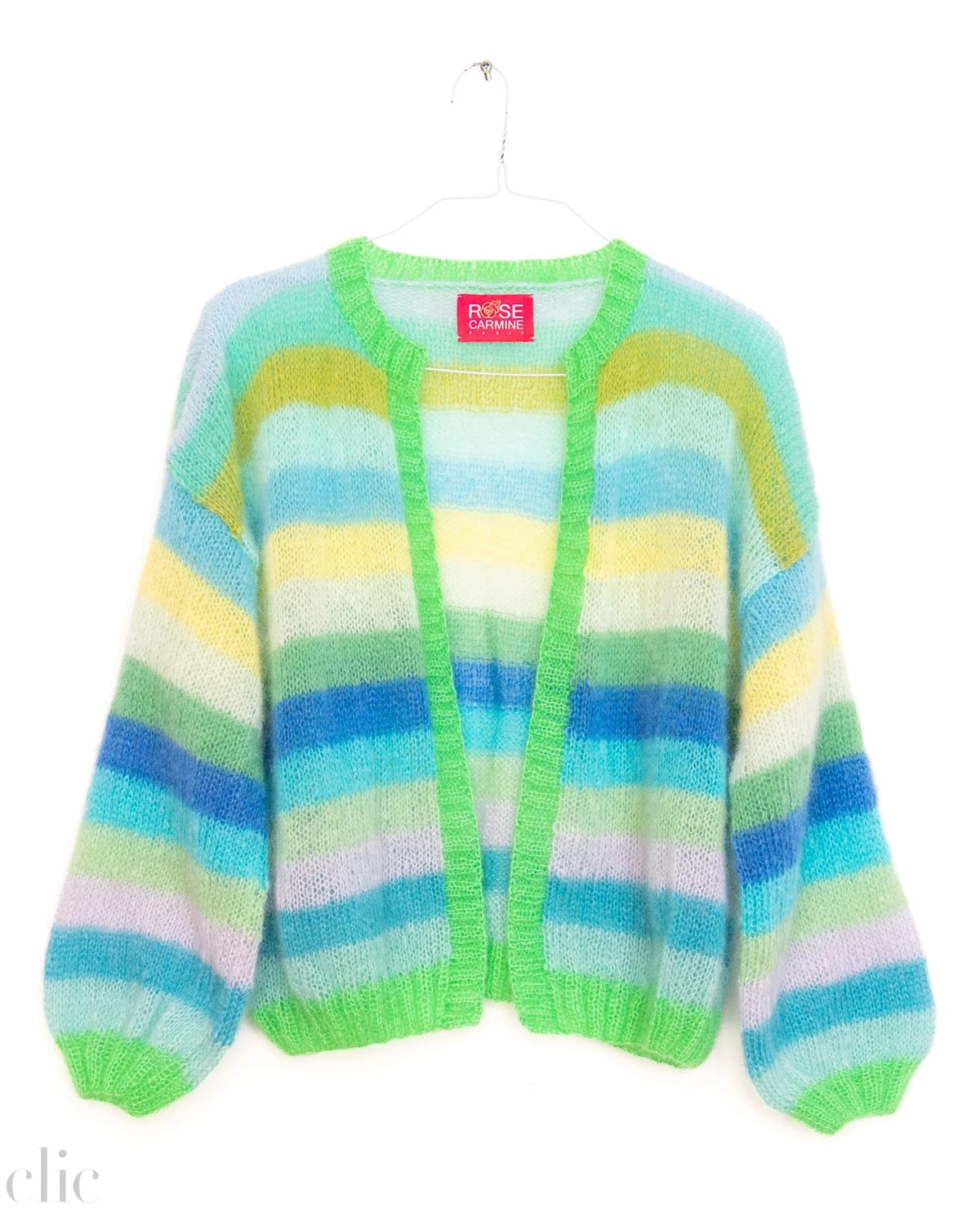 Multistripes Cardigan in Blue, from Rose Carmine