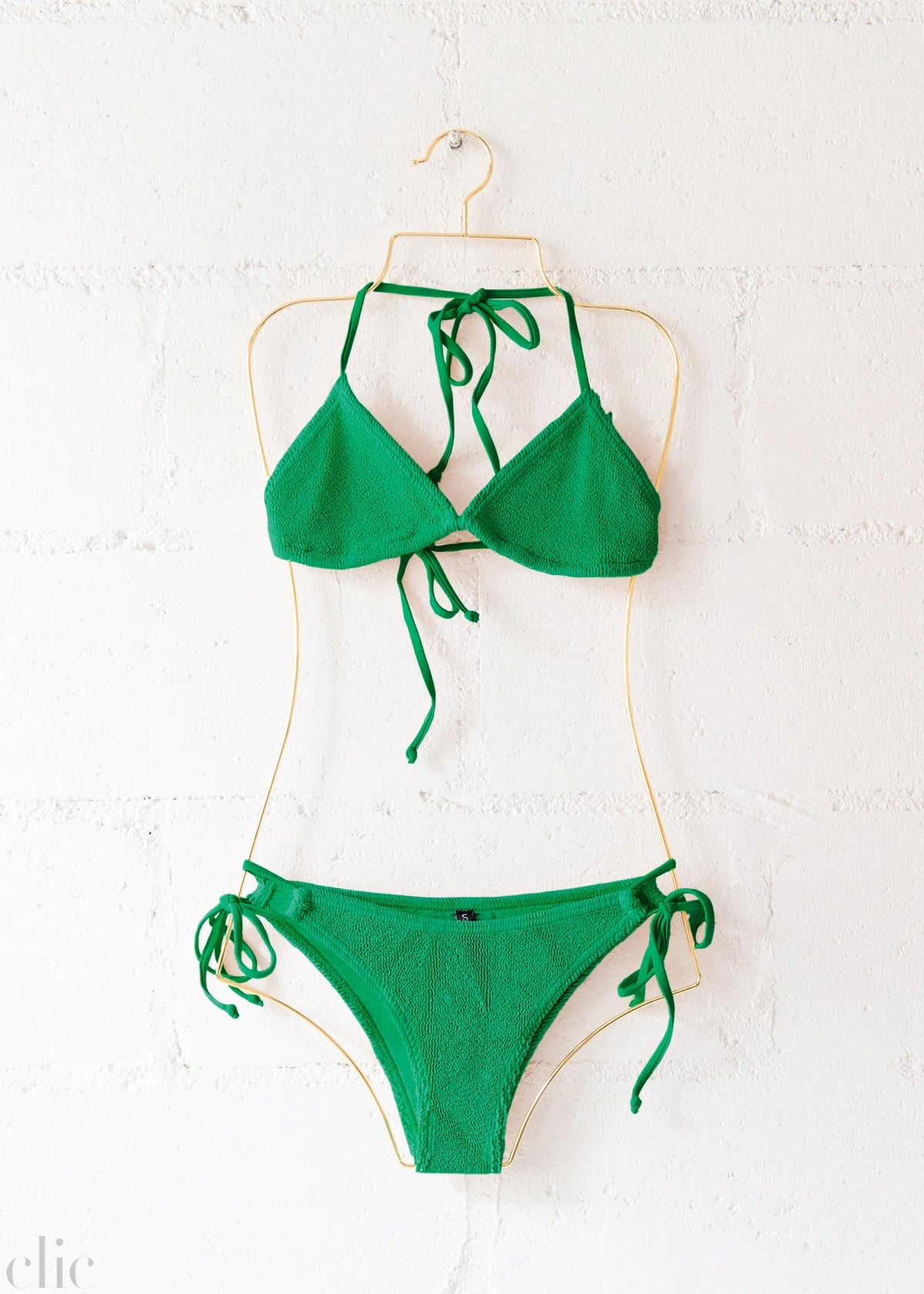 Jamaica Triangle Bikini Top in Jade Green, from Love & Bikinis