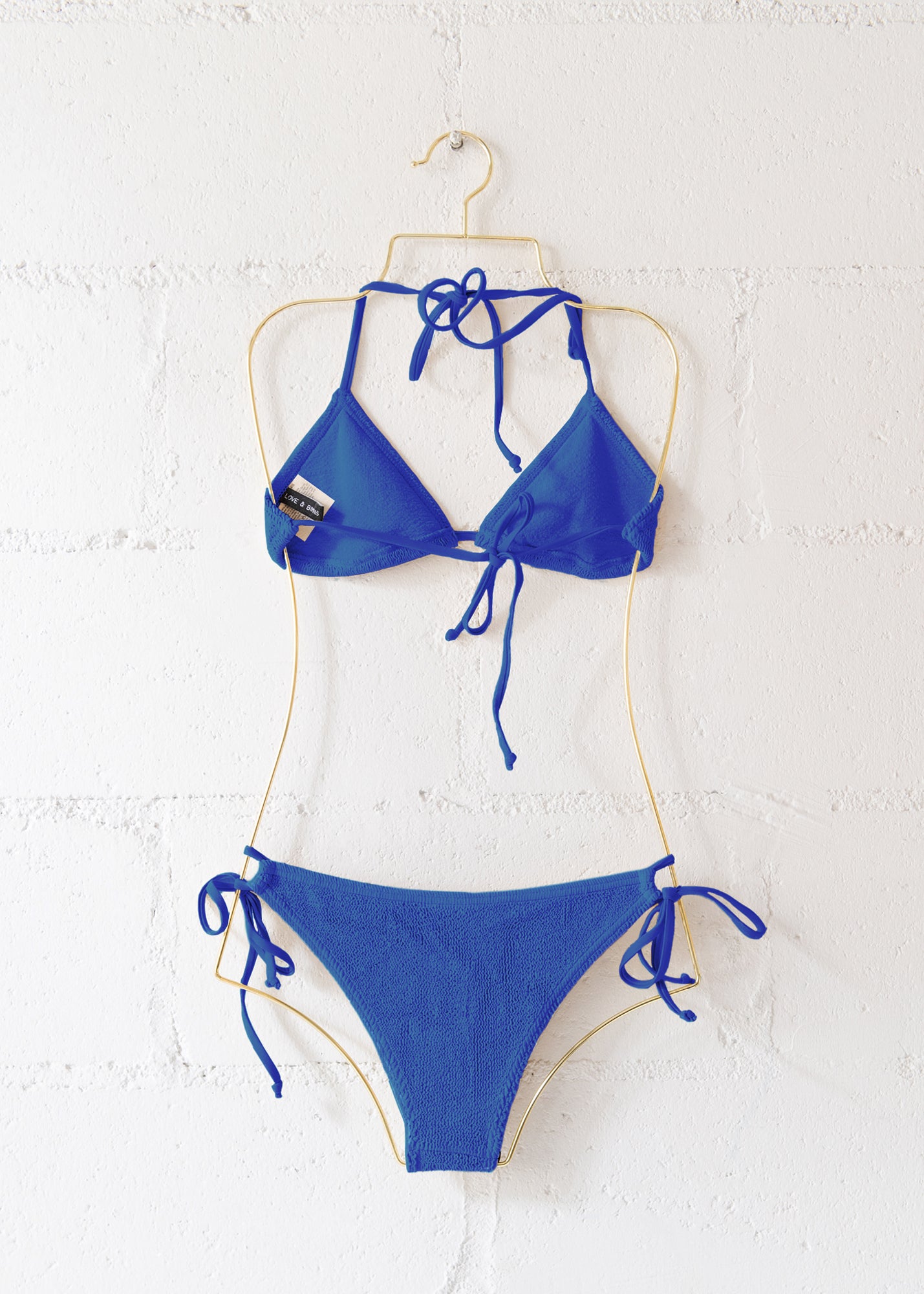 Jamaica Bikini Bottom in Metallic Denim, from Love & Bikinis