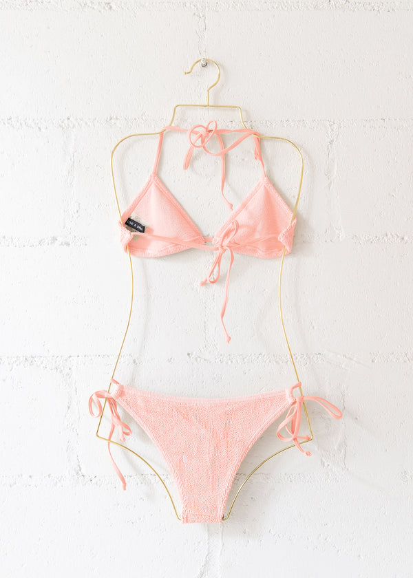 Jamaica Triangle Bikini Top in Pink Peach, from Love & Bikinis