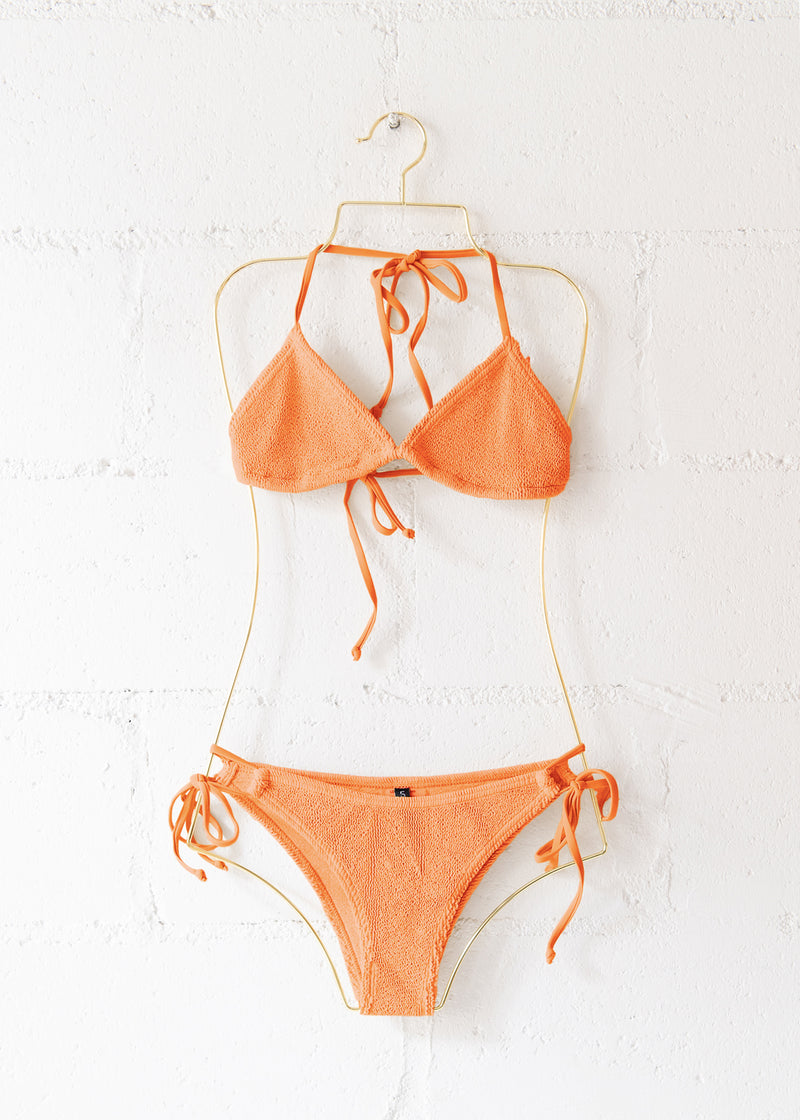Jamaica Triangle Bikini Top in Tangerine, from Love & Bikinis