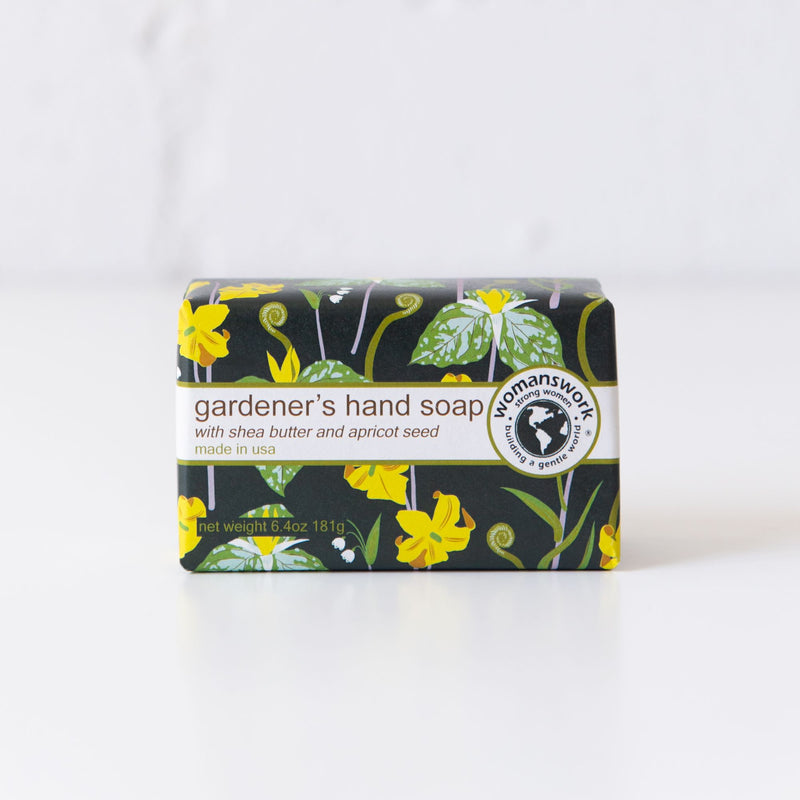 Gardeners Soap in Woodland Garden Print, from Womanswork