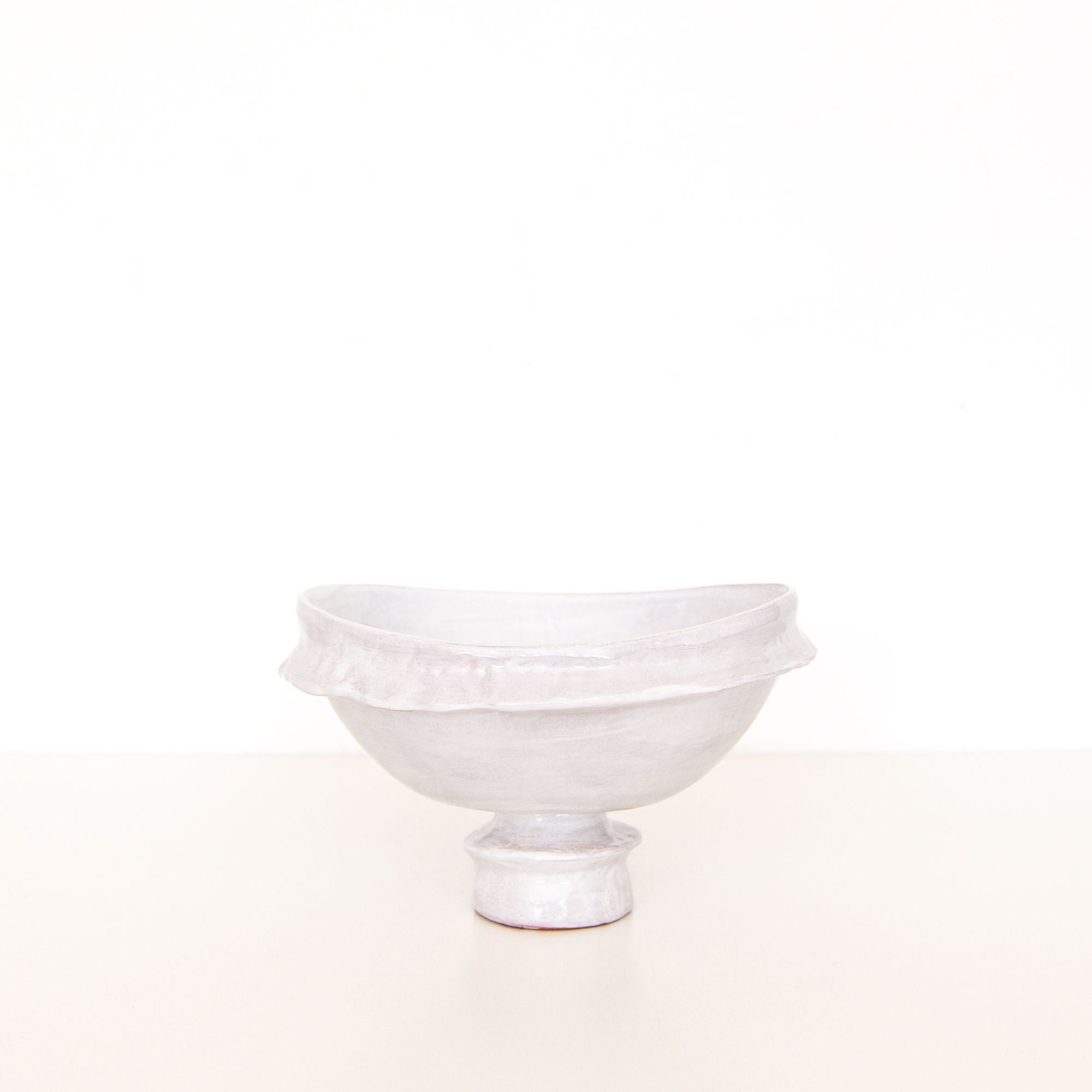The Old Enchantment Cycladic Bowl in White Glaze, from Ellen Robinson Studio
