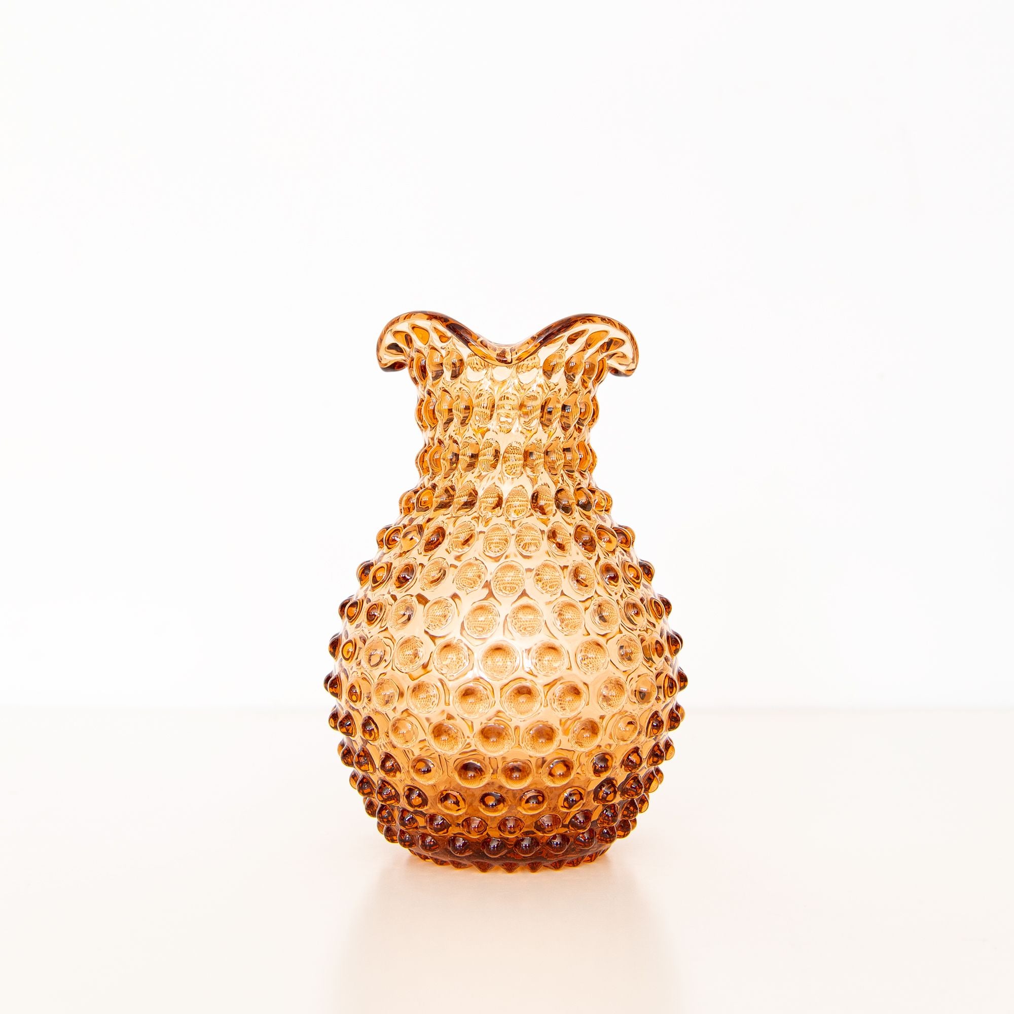 Hobnail Blonde Vase in New Brown, from Anna Von Lipa