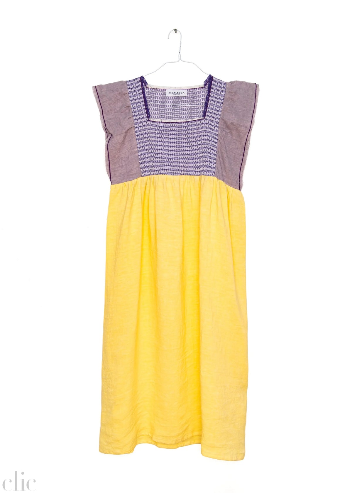 Jilly Long Dress in Yellow and Purple, from Nina Leuca