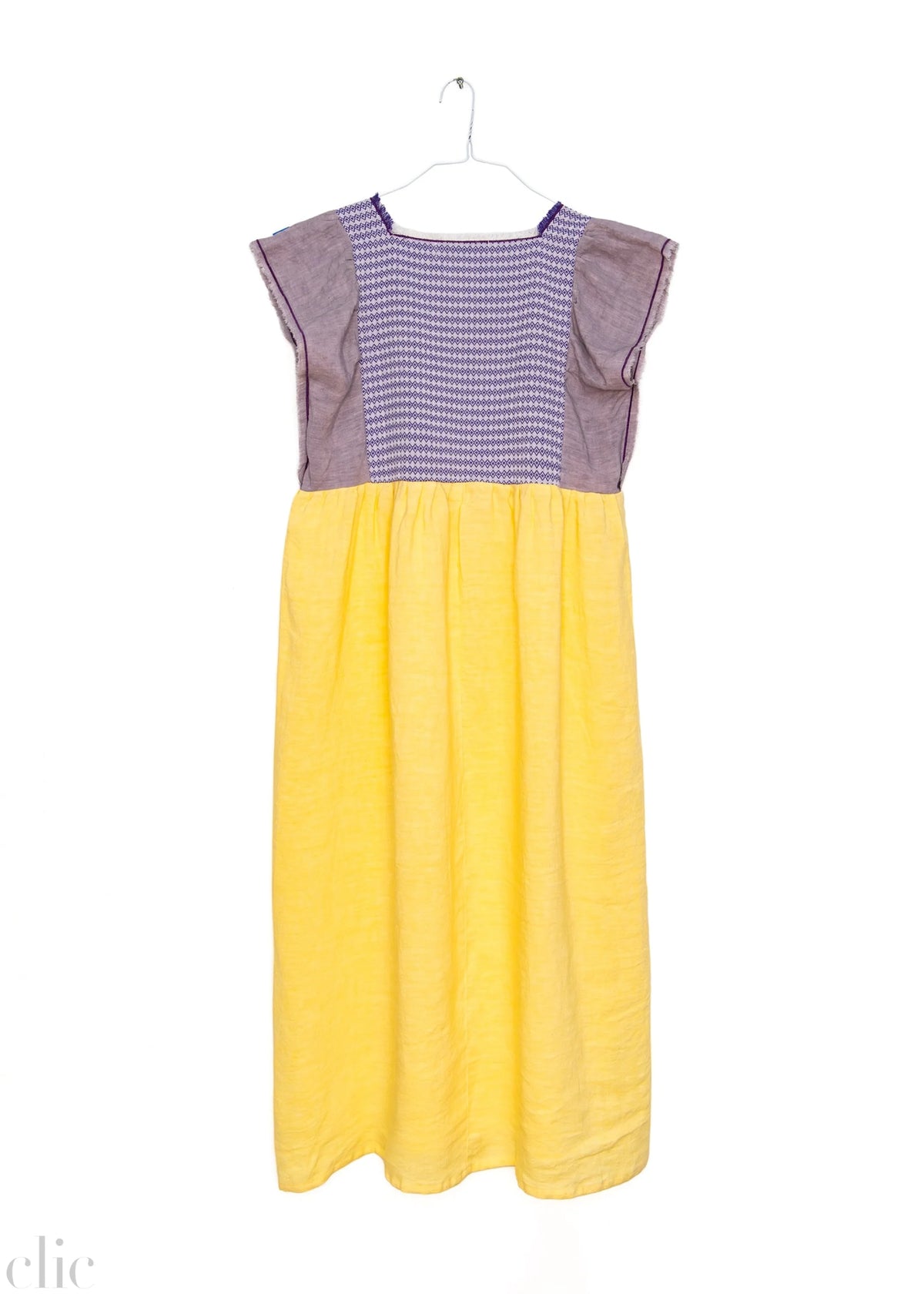 Jilly Long Dress in Yellow and Purple, from Nina Leuca