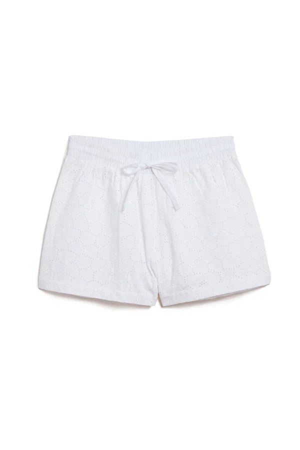 Cotton Eyelet Shorts in White, from Jocelyn