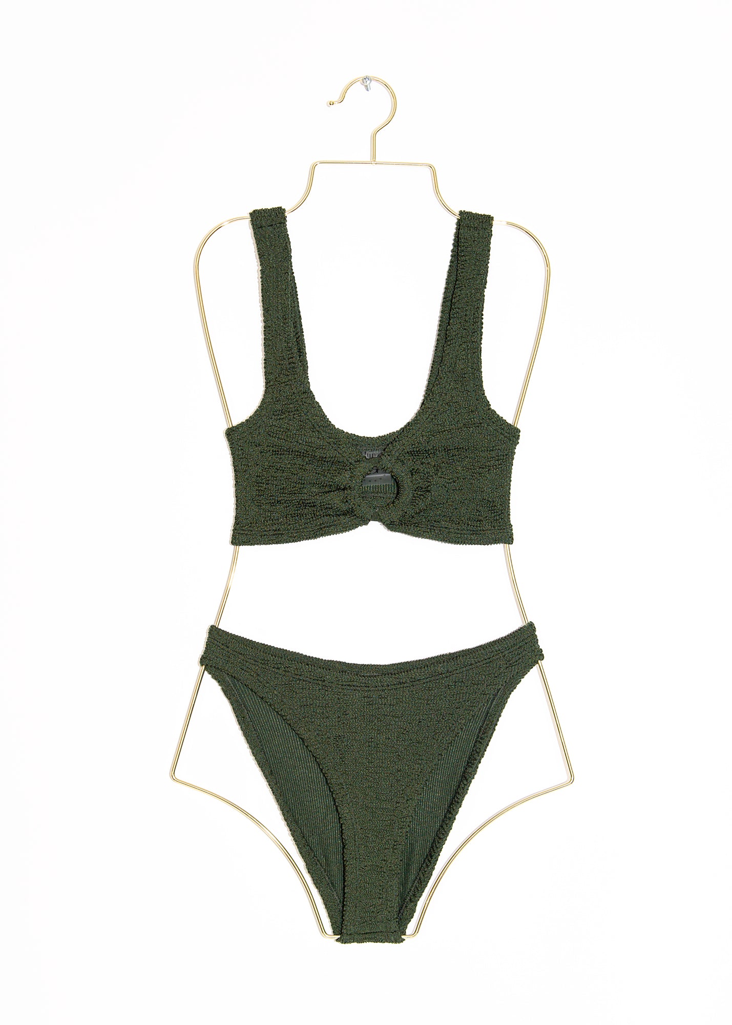 Julia Bikini in Metallic Khaki, from Hunza G