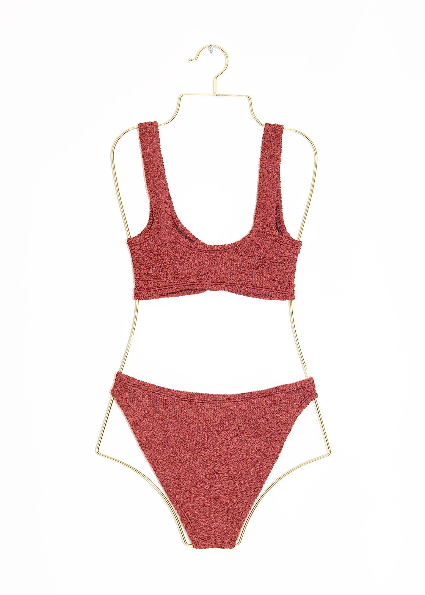 Julia Bikini in Metallic Rosewood, from Hunza G
