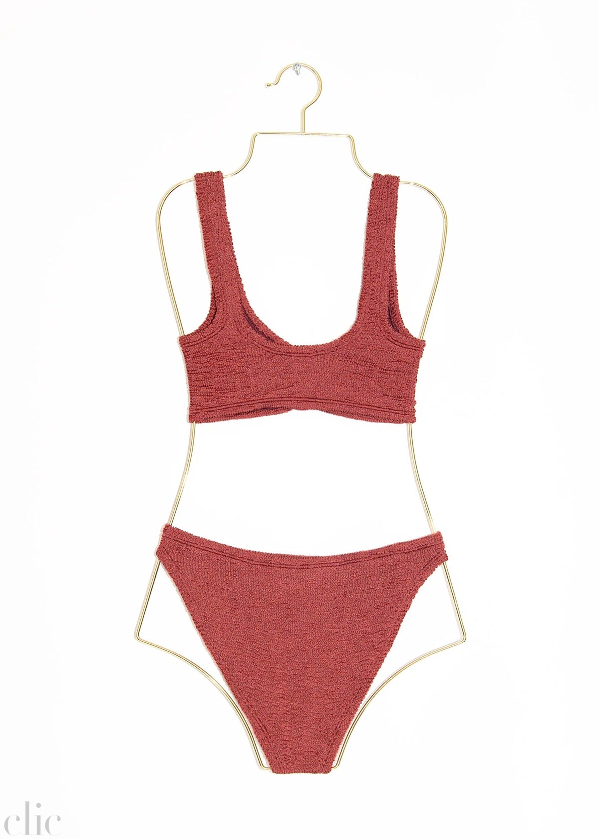 Julia Bikini in Metallic Rosewood, from Hunza G