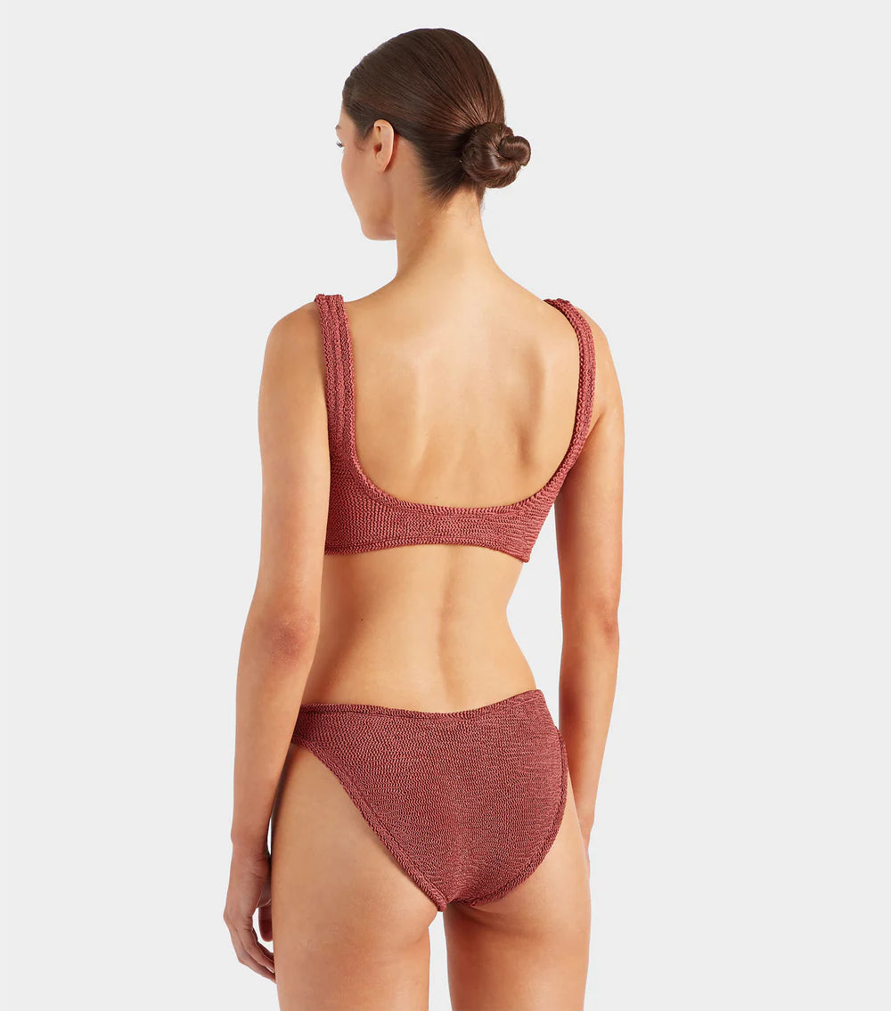 Julia Bikini in Metallic Rosewood, from Hunza G