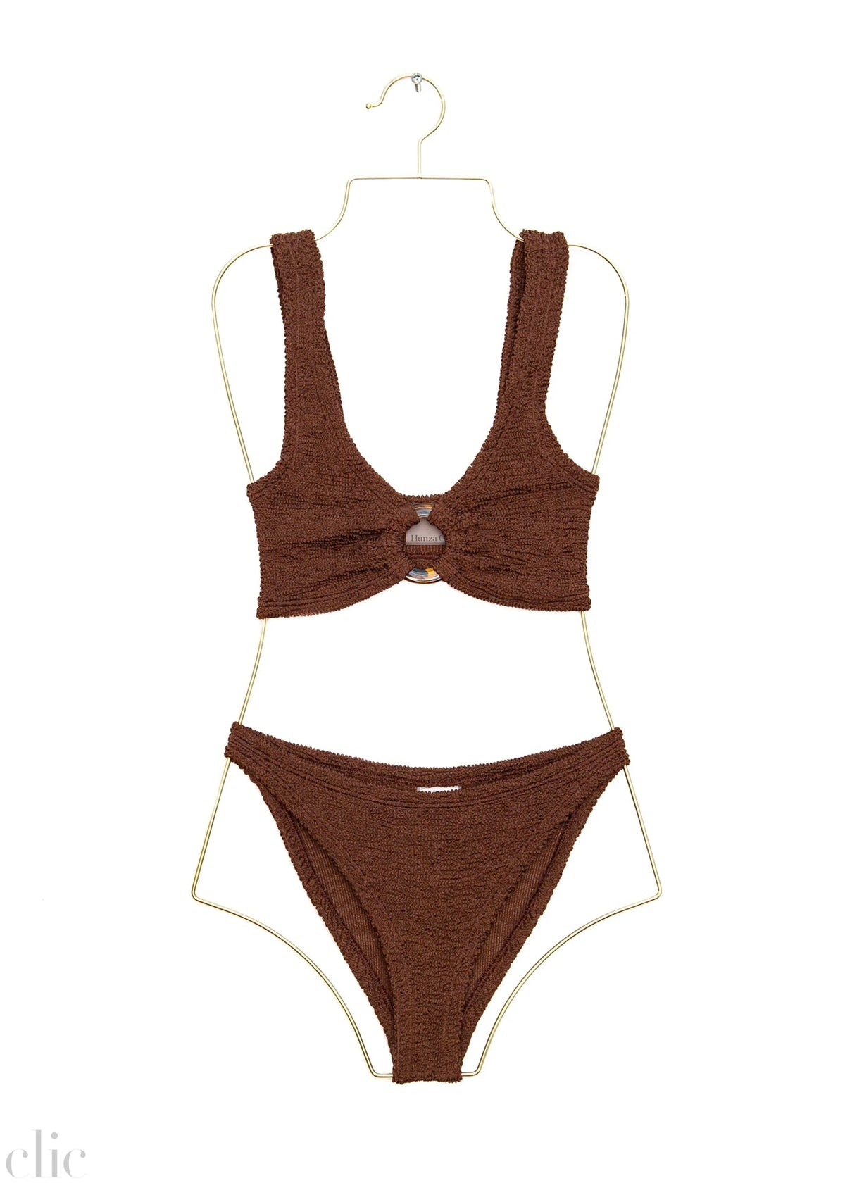 Julia Bikini in Metallic Chocolate, from Hunza G