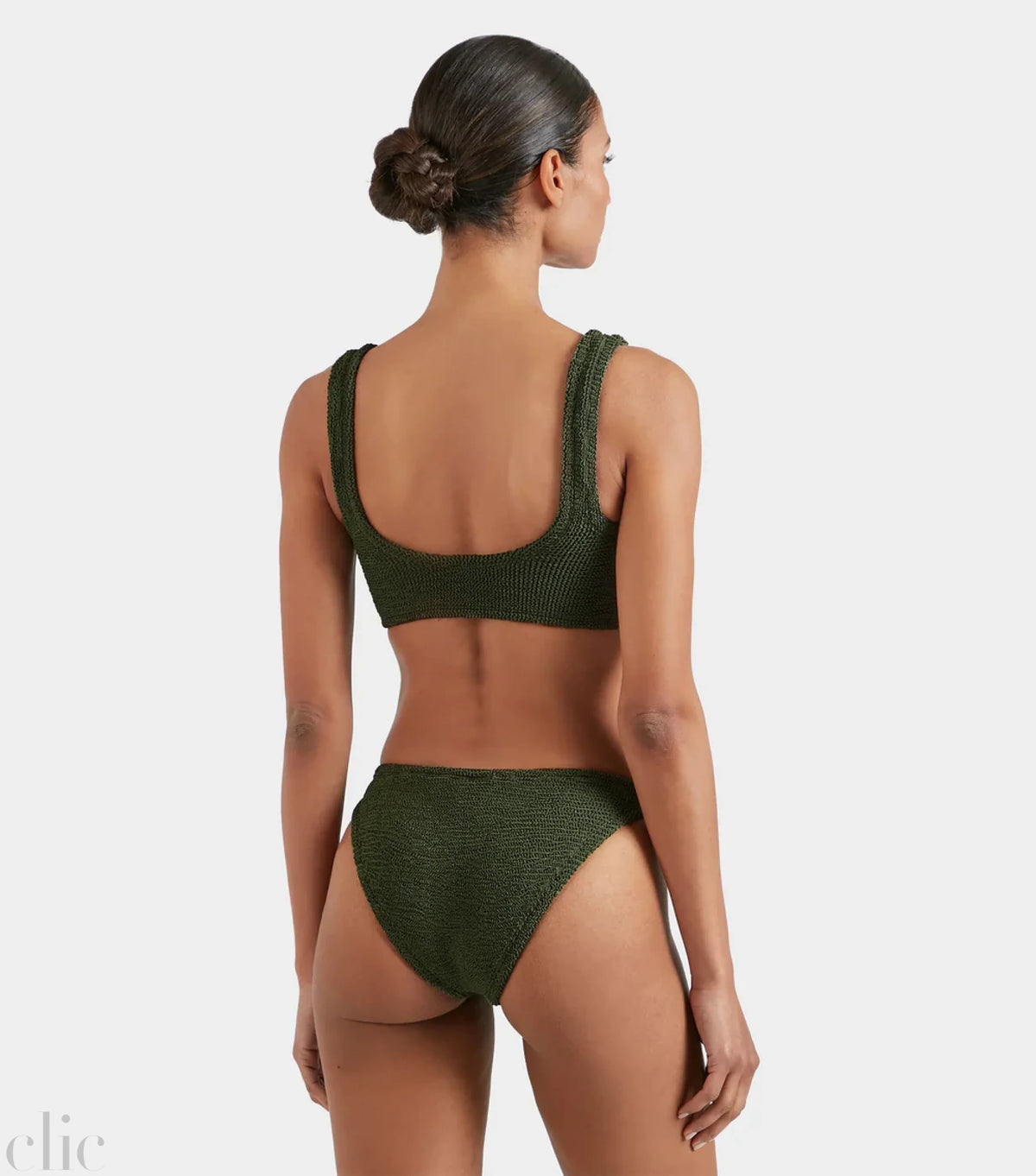 Julia Bikini in Metallic Khaki, from Hunza G
