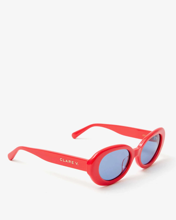 Julia Sunglasses in Red, from Clare V
