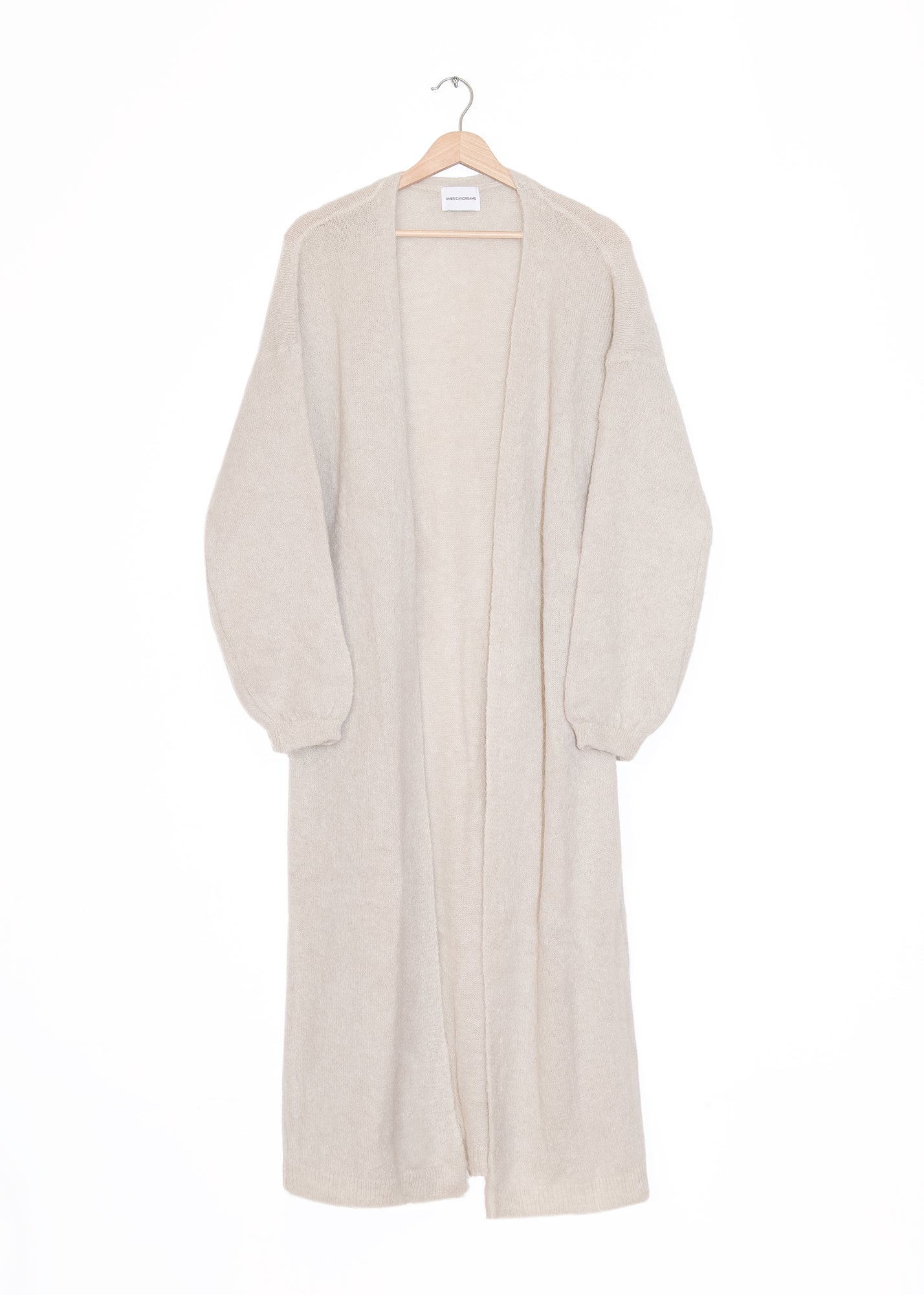June Long Alpaca Cardigan in Beige, from American Dreams