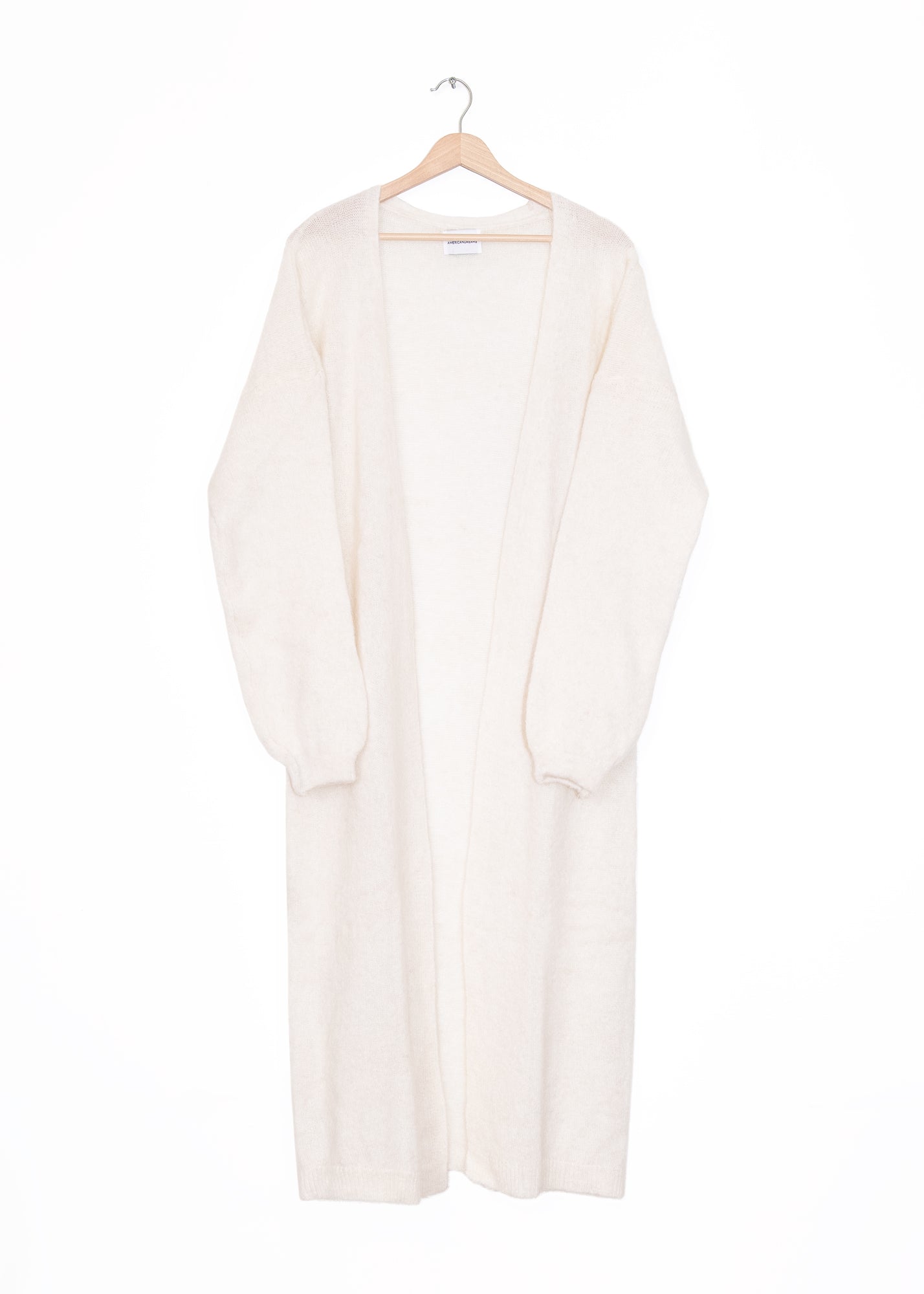 June Long Alpaca Cardigan in White, from American Dreams