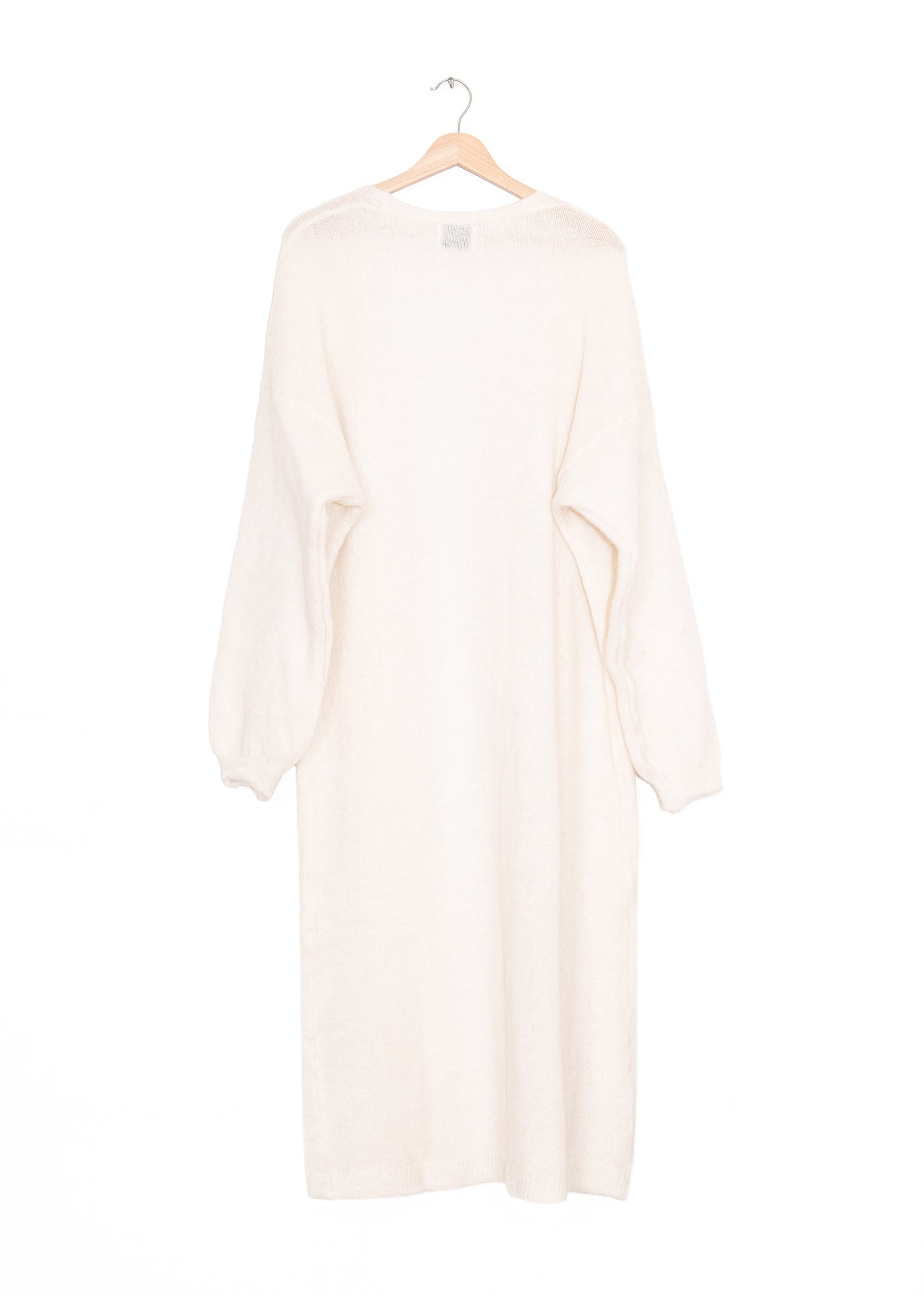 June Long Alpaca Cardigan in White, from American Dreams