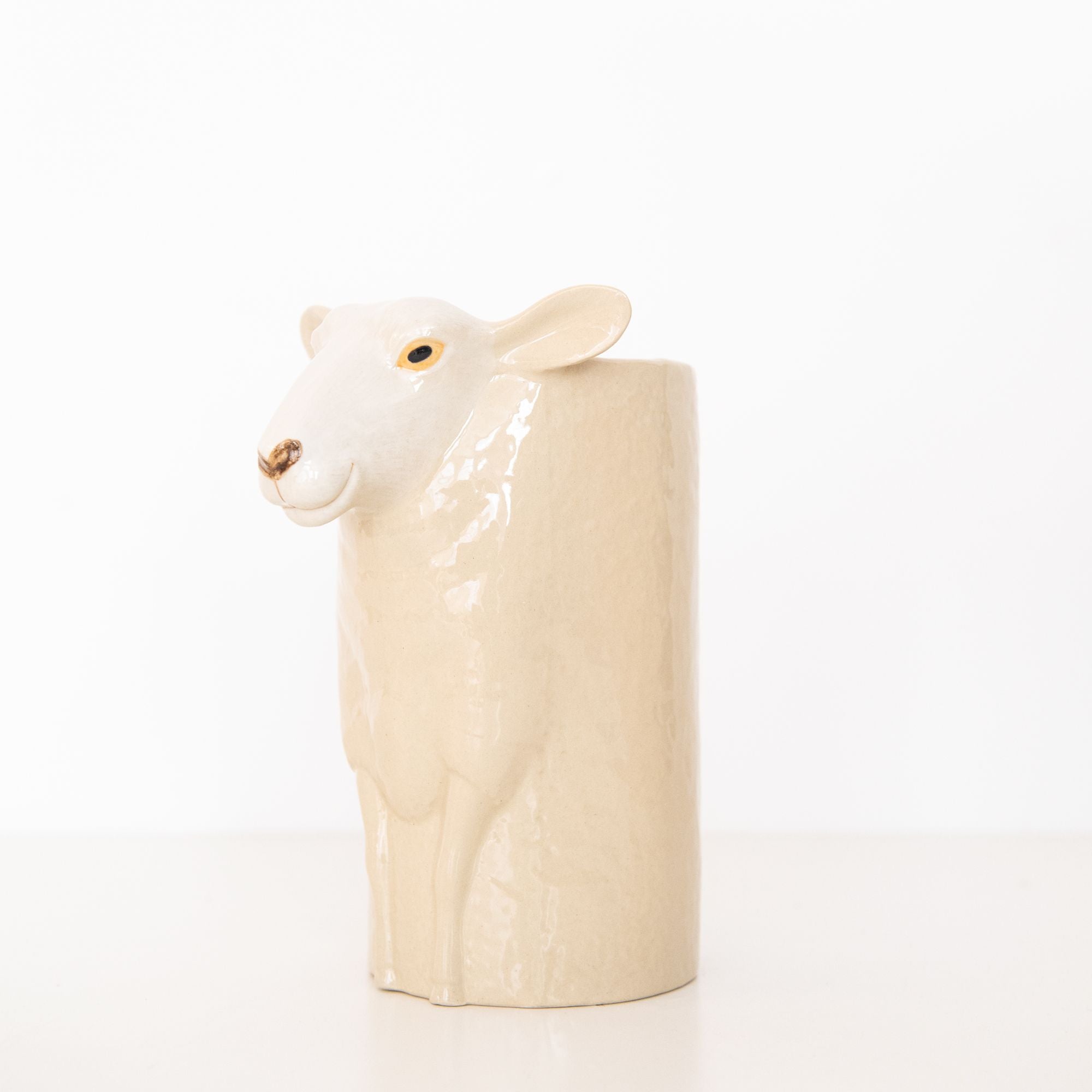 Suffolk Sheep Utensil Pot in White, from Quail Ceramics