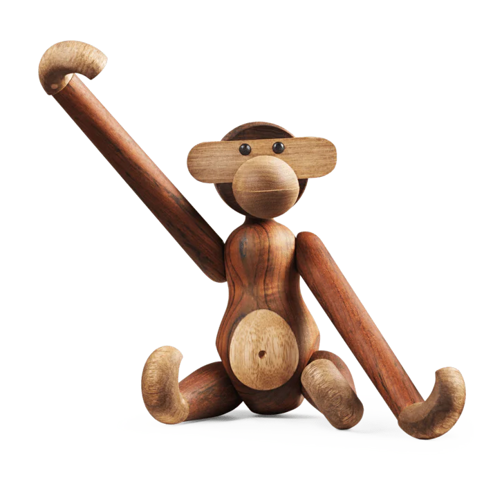 Medium Monkey in Teak and Limba, from Kay Bojesen