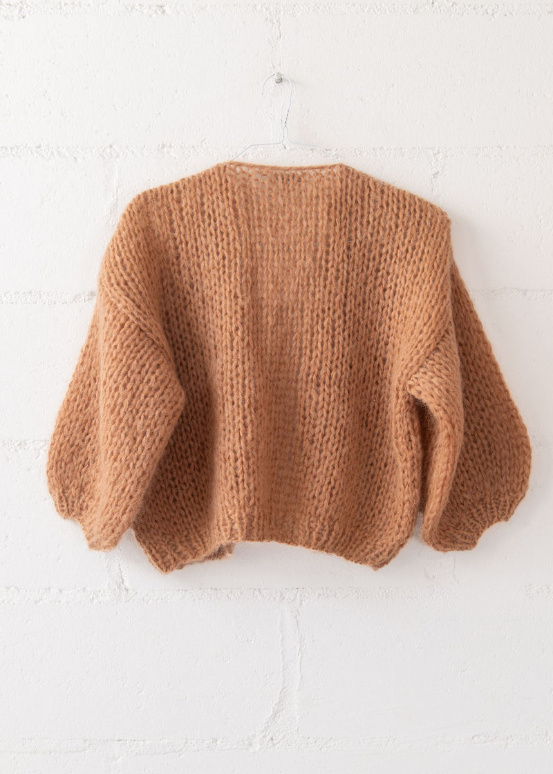 Mohair Bomber Cardigan in Camel, from Maiami