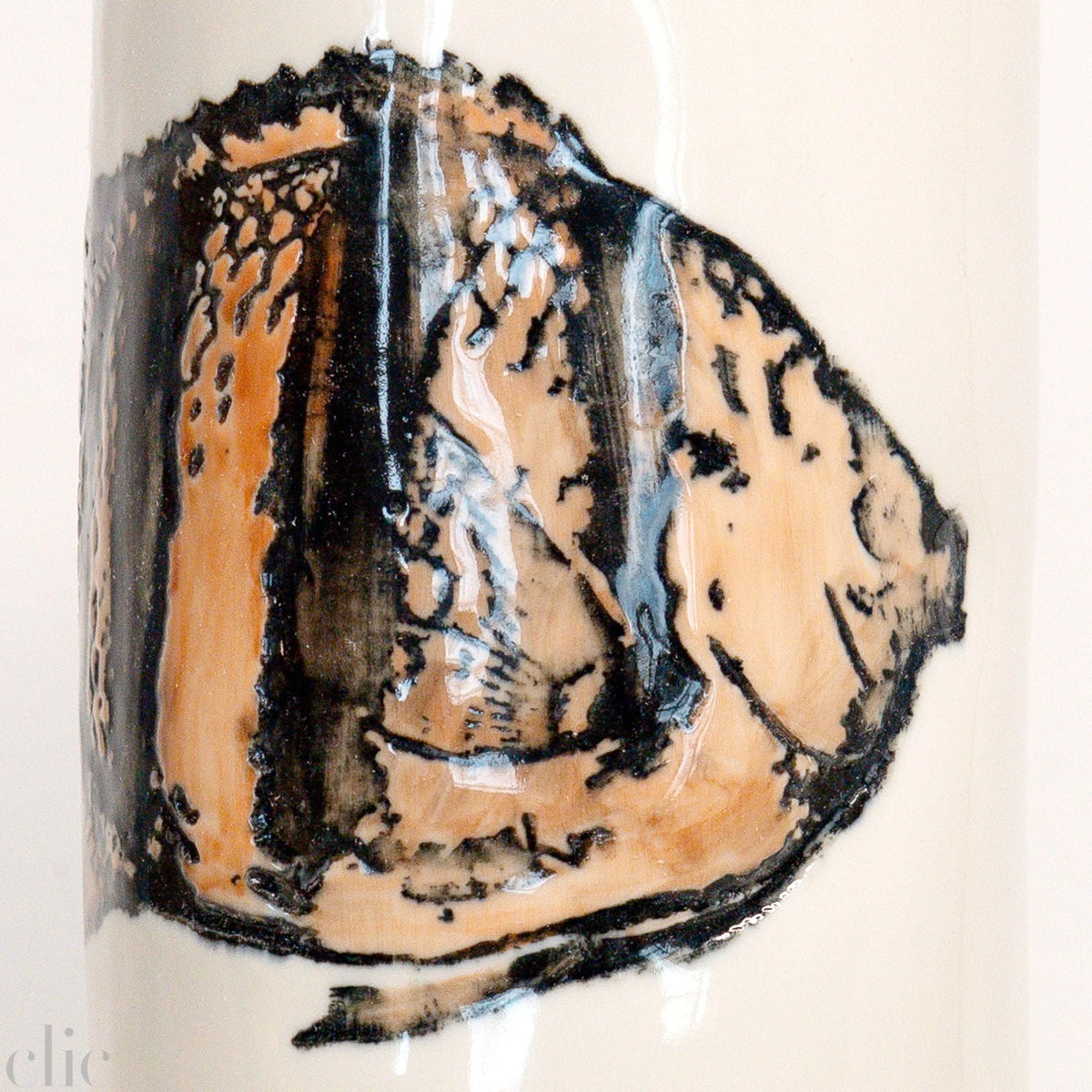 Large Ocean Nero Vase, from Bertozzi
