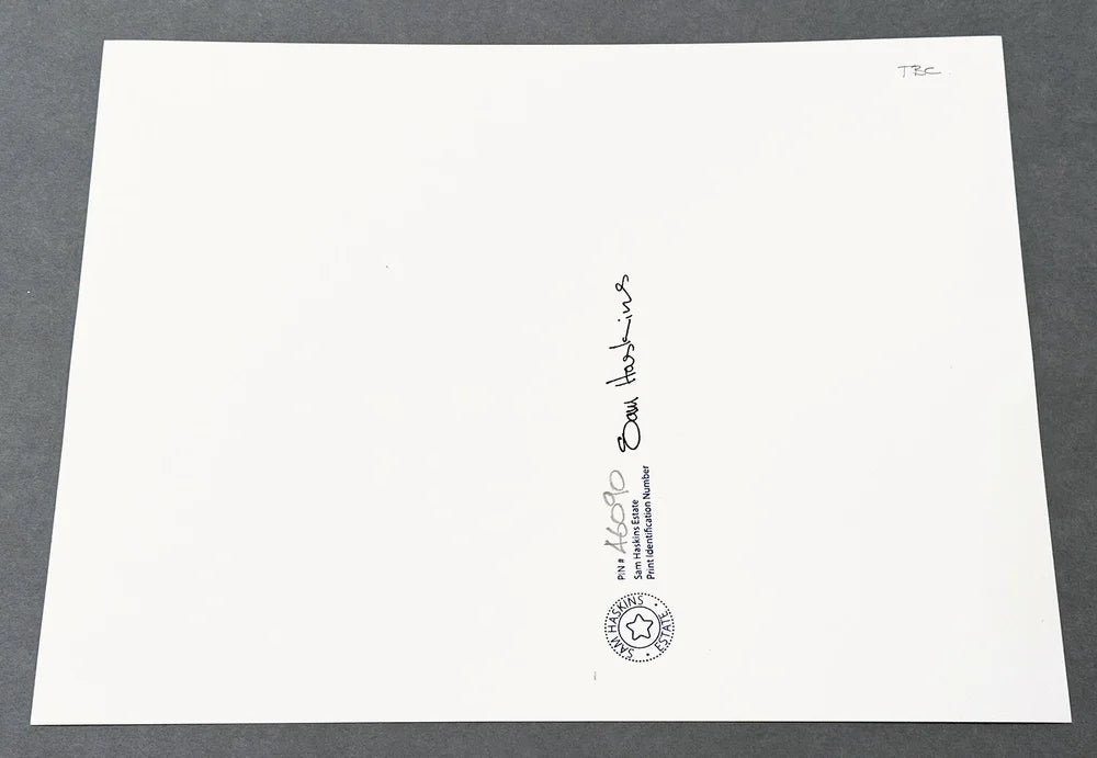 Kate On Stool with Toy Bike by Sam Haskins