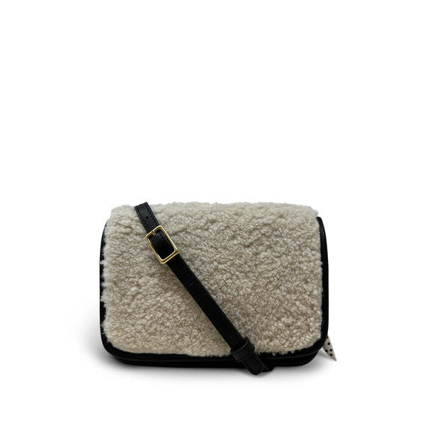 Clare V, Petit Moyen Messenger Bag - Black Rattan