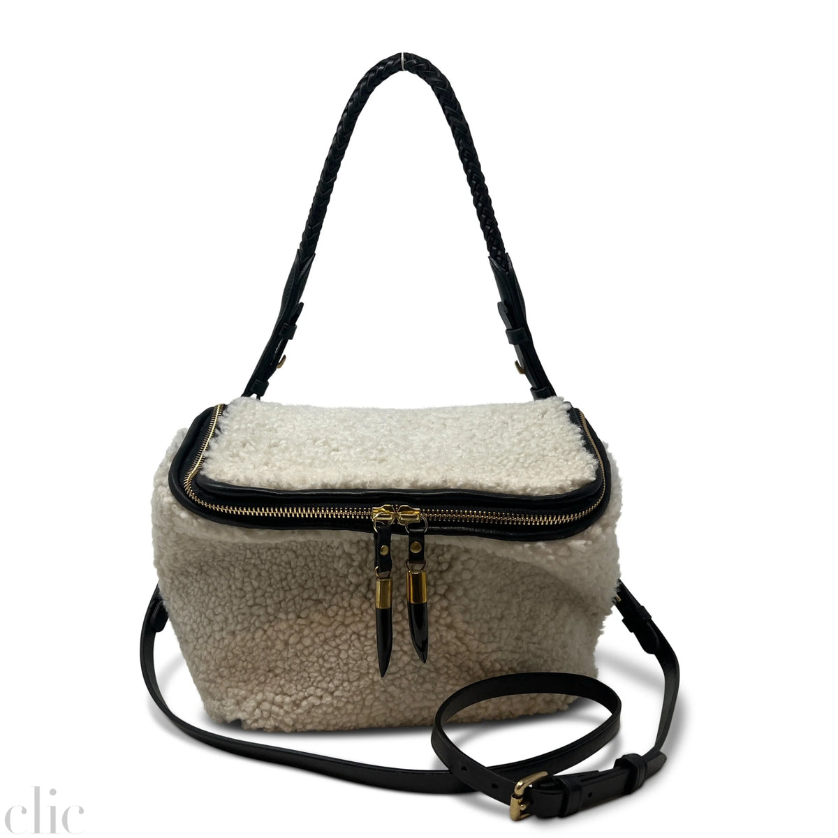 Mini Rough Night Crossbody in Natural Shearling, from Kempton & Co.