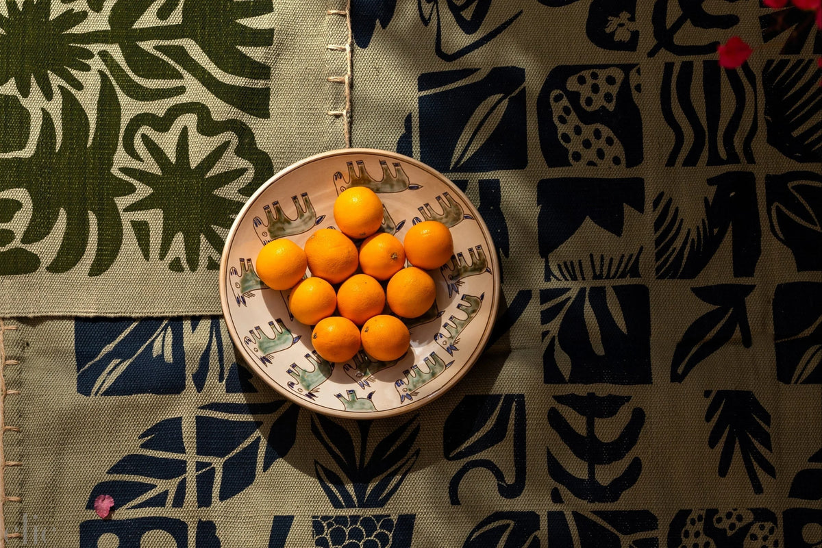 Medium Pasture Donkey Ceramic Plate, from Kiliim