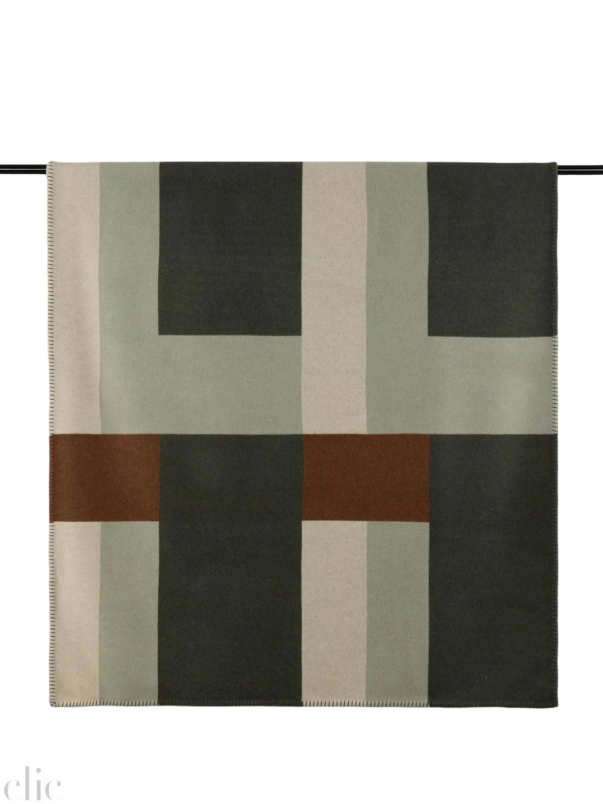 Oran Jacquard Design Blanket in Rover Green