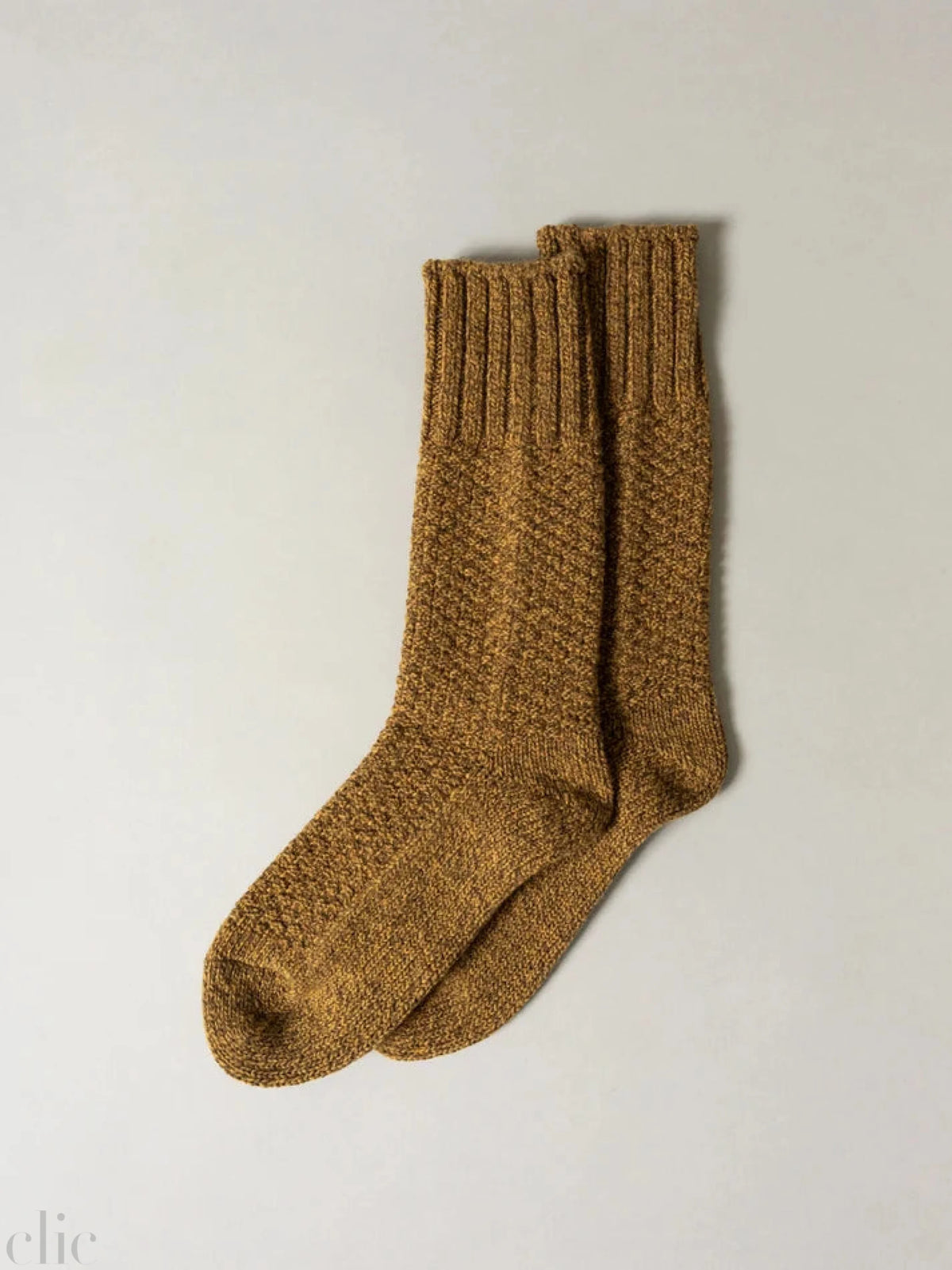 Wool Cotton Boot Socks in Mustard, from Knitwin