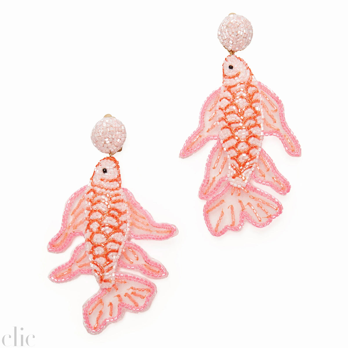 Koi Earrings in Pink, from Olivia Dar