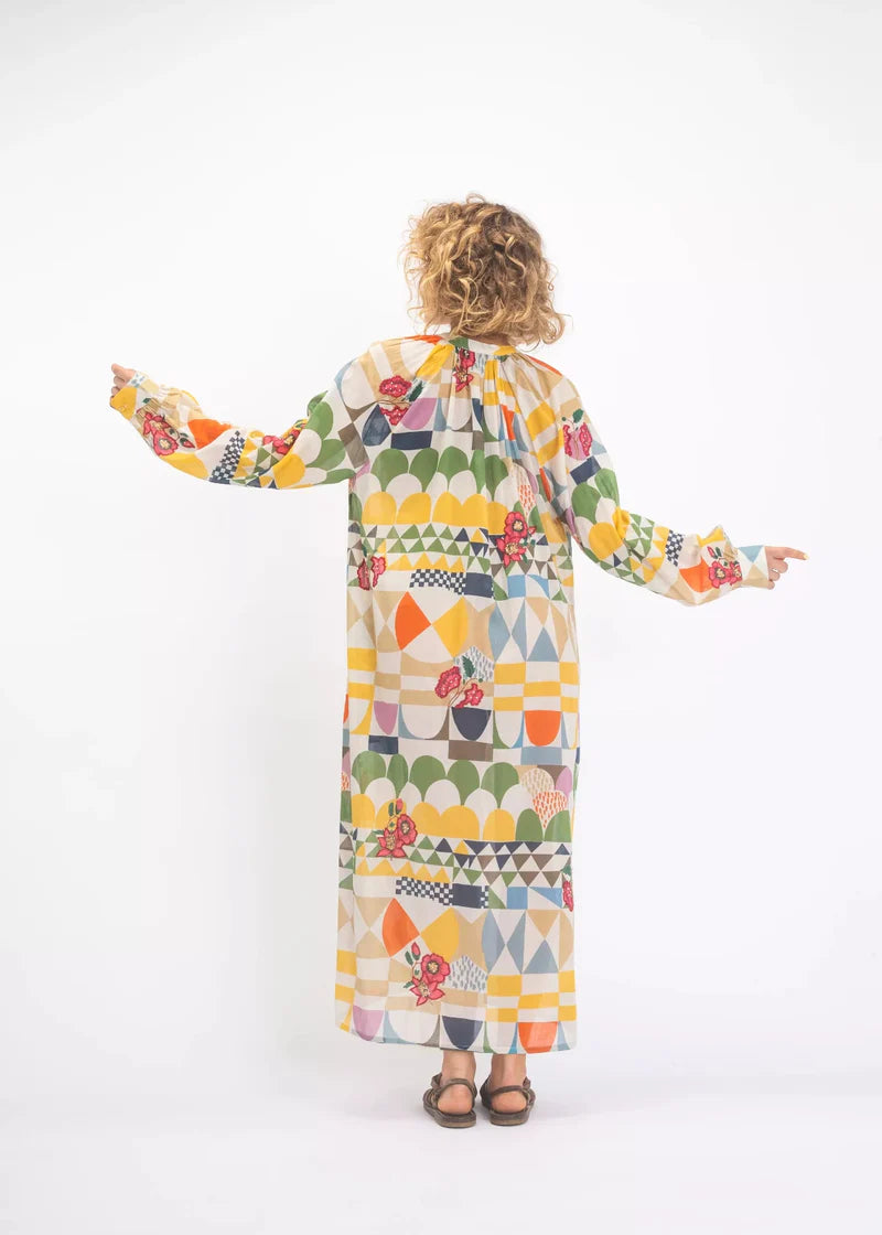 Lakshmi Dress in Flowers Multicolor, from V De Vinster