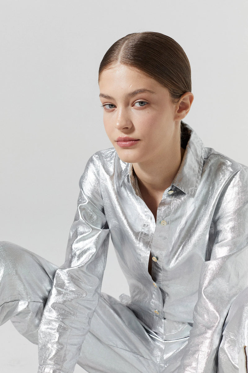 San Marino Silver Metallic Shirt, from Lanhtropy