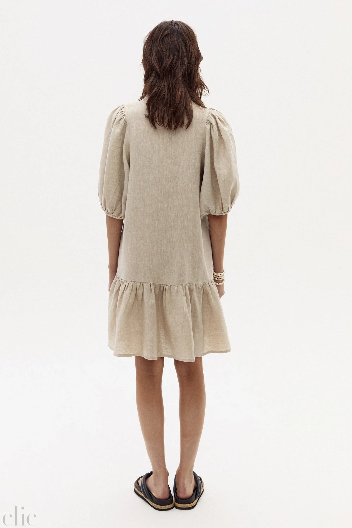 Carmela Linen Dress in Natural, from Lanhtropy