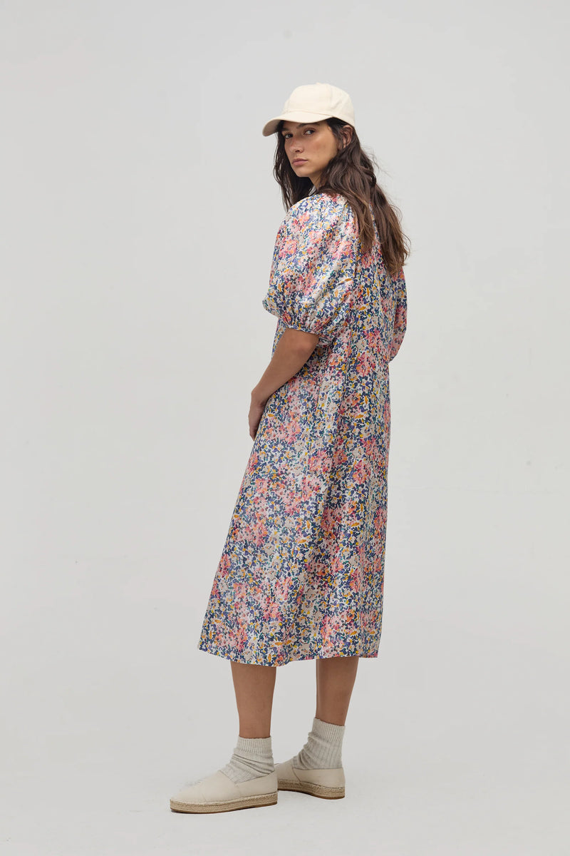 Bubble Metalic Linen Dress in Florence, from Lanhtropy