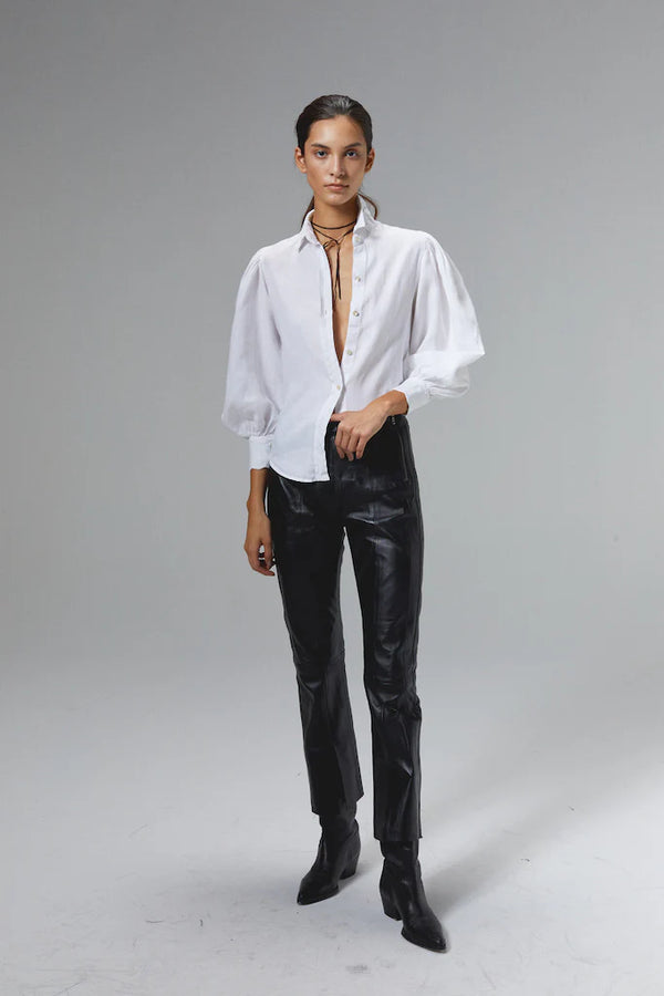 Tori Leather Pants in Black, from Lanhtropy