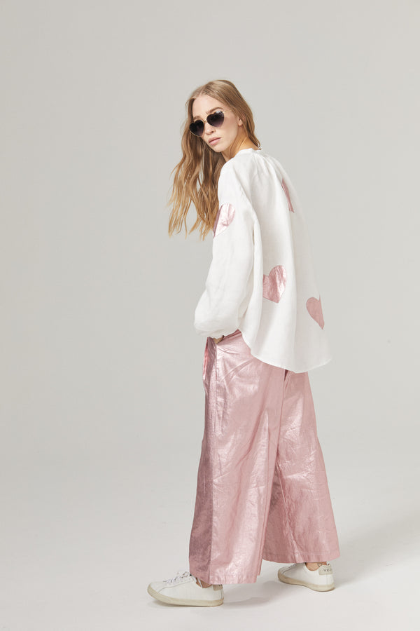 Metallic Pink Culotte Pant, from Lanhtropy