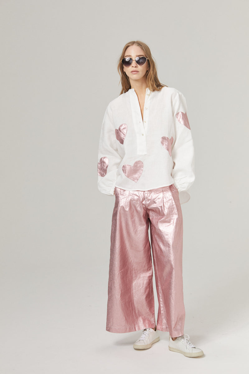 Metallic Pink Culotte Pant, from Lanhtropy