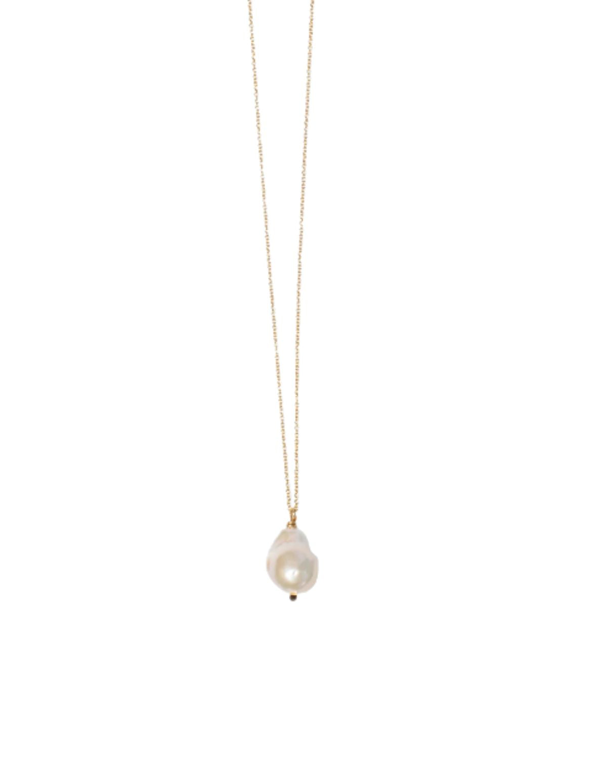 Baroque Pearl Drop Necklace in White, from Mary Macgill