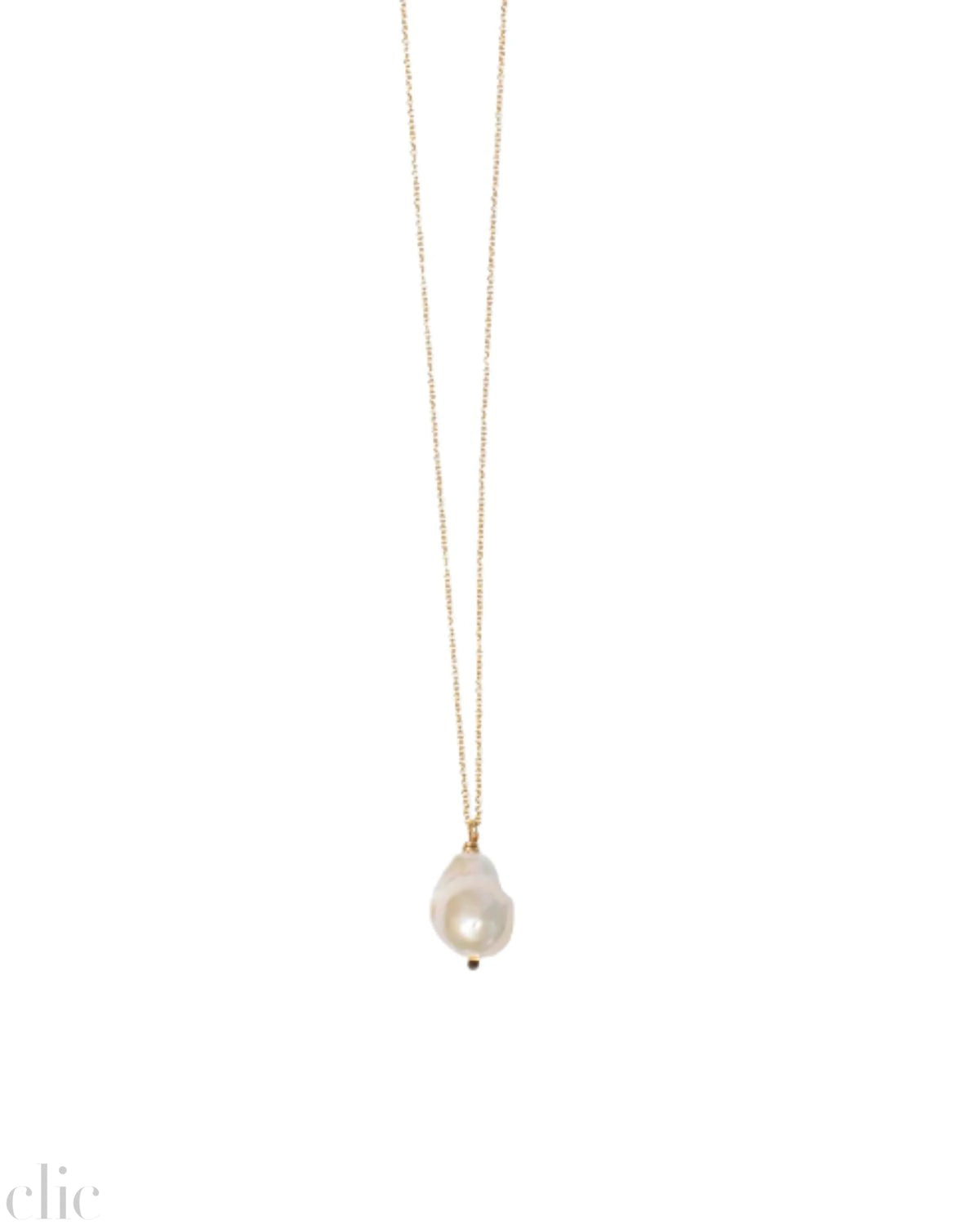 Baroque Pearl Drop Necklace in White, from Mary Macgill