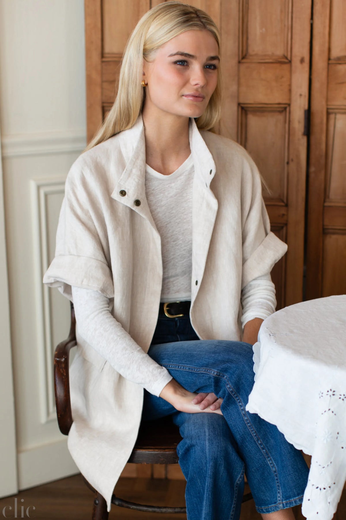 Beach Linen Layering Jacket, from Emerson Fry